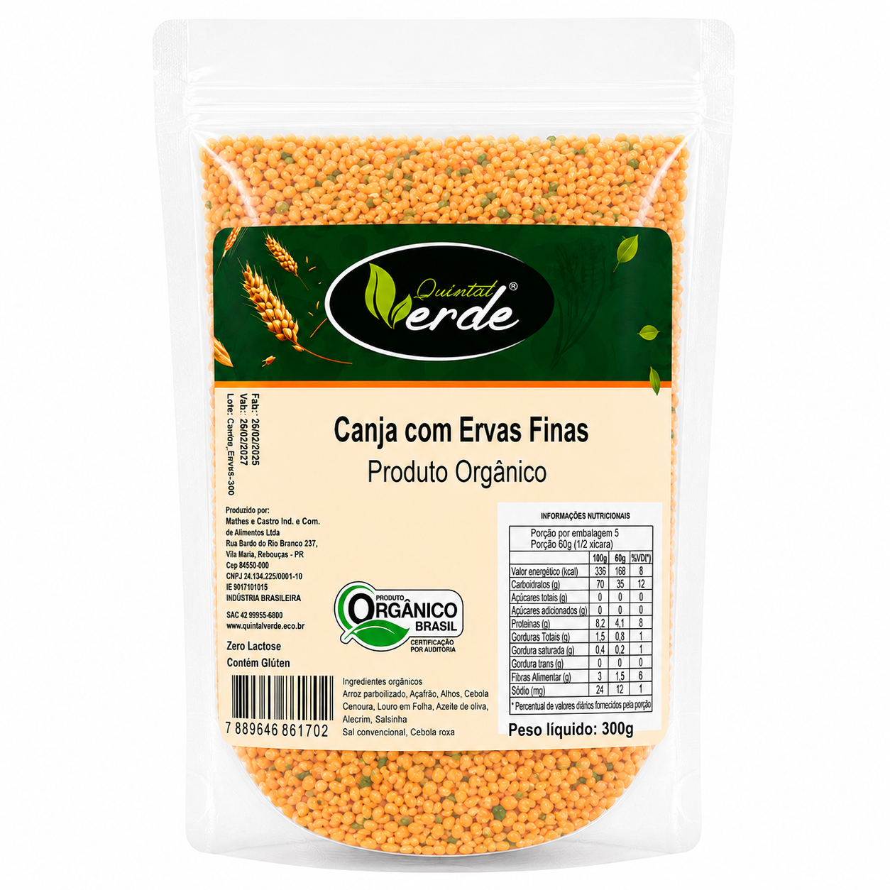 Canja - Com Ervas Finas - Arroz Parbolizado