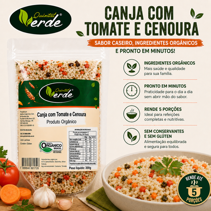 Canja - Com Cenoura e Tomate - Arroz Parbolizado