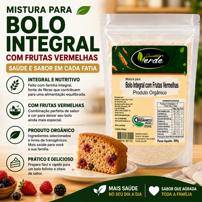 Mistura para Bolo Integral com Frutas Vermelhas