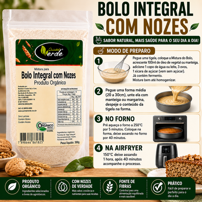 Mistura para Bolo Integral com Nozes