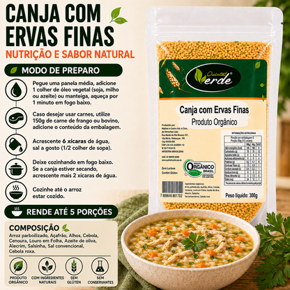 Canja - Com Ervas Finas - Arroz Parbolizado