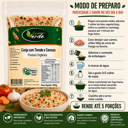 Canja - Com Cenoura e Tomate - Arroz Parbolizado