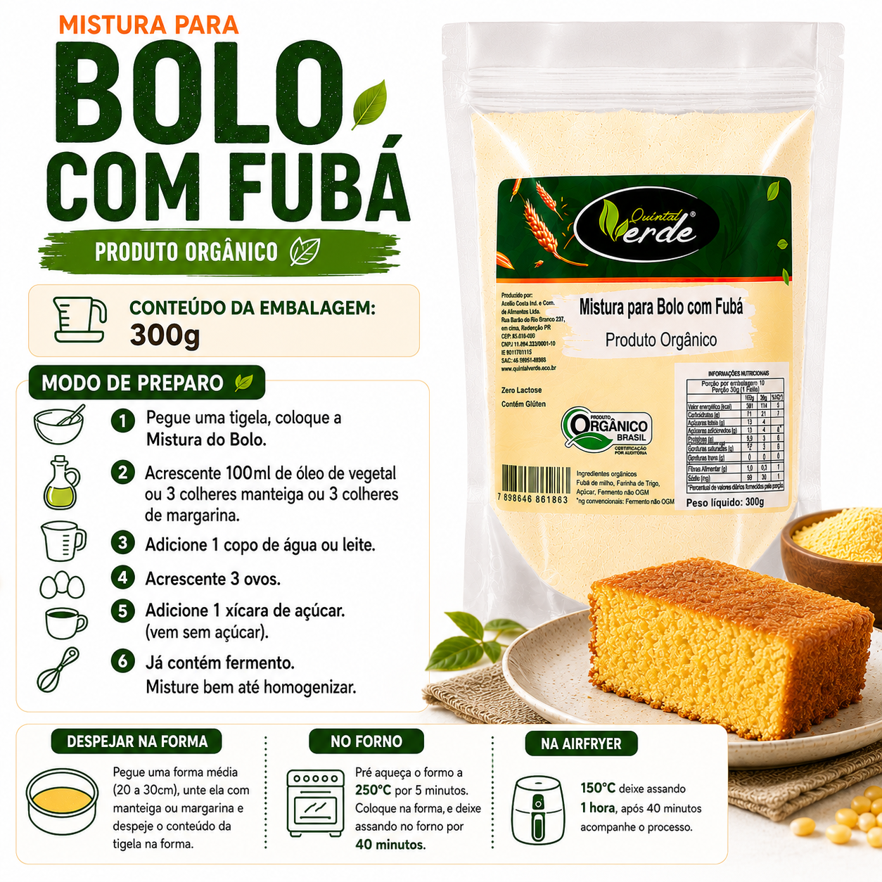 Mistura para Bolo de Fubá