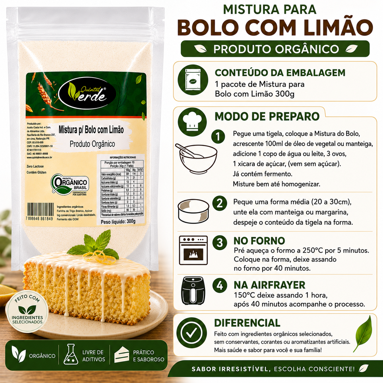 Mistura para Bolo de Limão