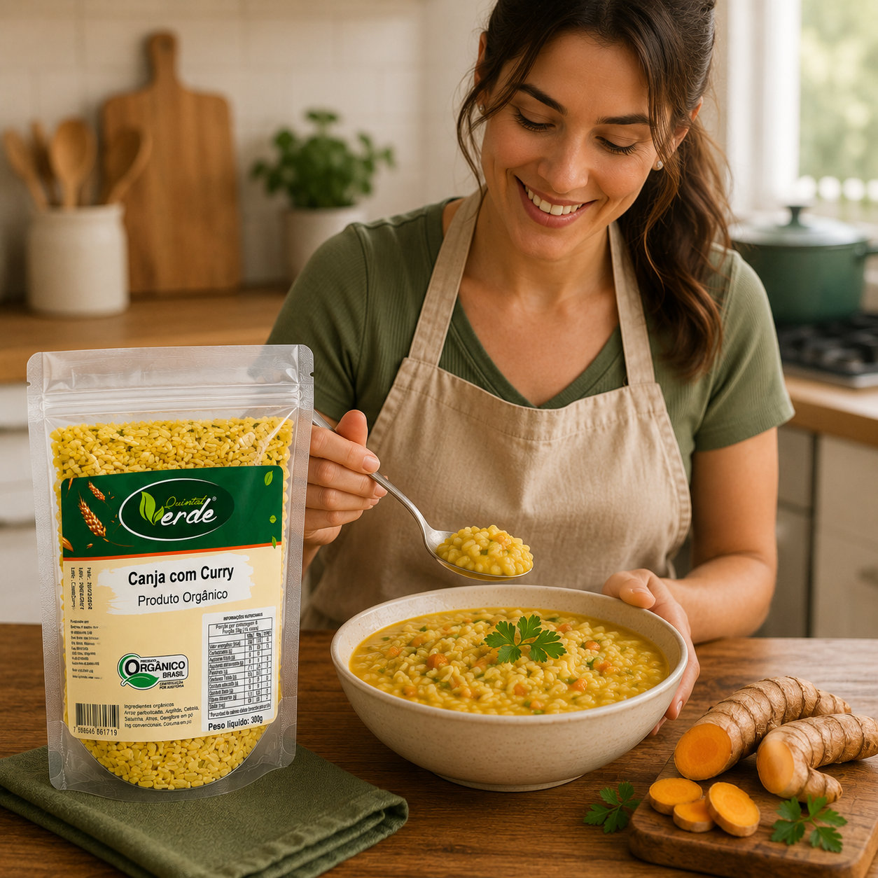 Canja - Com Curry - Arroz Parbolizado