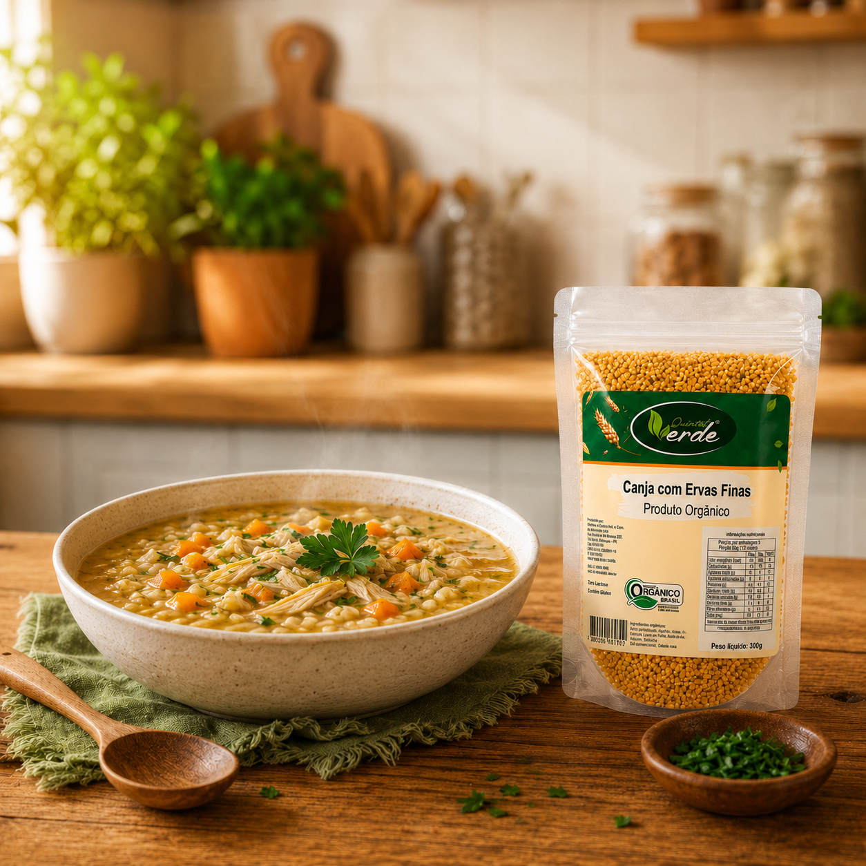 Canja - Com Ervas Finas - Arroz Parbolizado