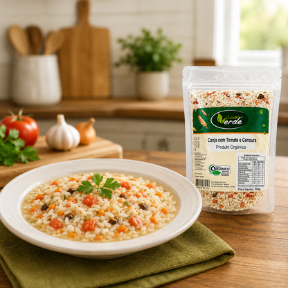 Canja - Com Cenoura e Tomate - Arroz Parbolizado