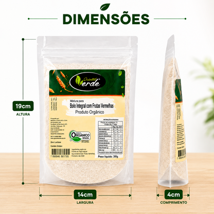 Mistura para Bolo Integral com Frutas Vermelhas