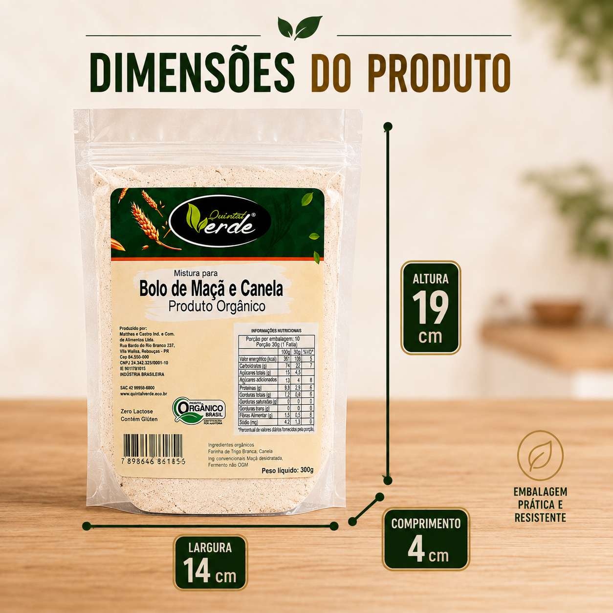 Mistura para Bolo de Maça e Canela