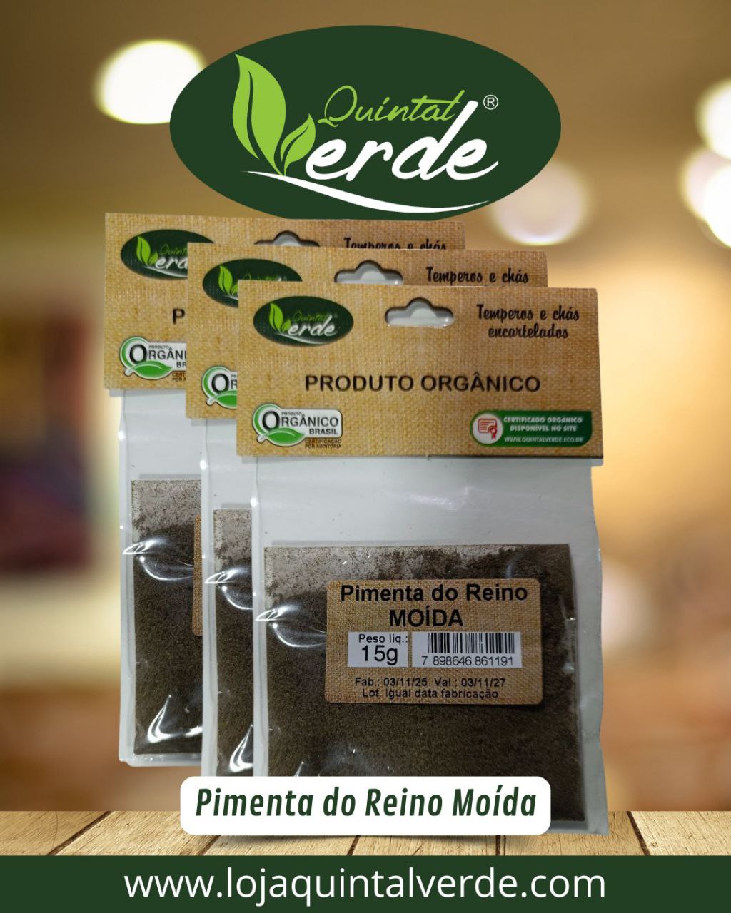 Tempero Encartelado Pimenta do Reino moída - 15g